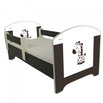 купить Кровать детская от года Oskar  Шоколадный жираф с матрасом.