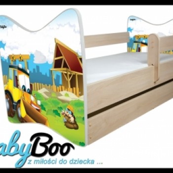 купить Кровать детская от 3-х лет JUNIOR X DELUX   Крот  дуб светлый с подкроватным ящиком и матрасом.