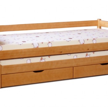 купить Кровать выдвижная 2-х уровневая детская Томак 180/80+170/80 (с матрасами) цвет ольха.