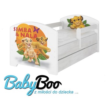 купить Детская кровать Oskar Disney Симба и Нала с ящиком и матрасом.