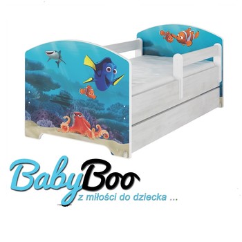 купить Детская кровать Oskar Disney Немо и Дори с ящиком и матрасом.