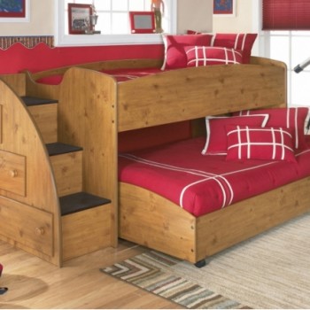 купить Кровать 2-х уровневая Neo2 с выдвижным нижним местом и комфортной лестницей-комодом.