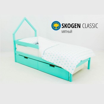 купить Кровать детская домик мини SKOGEN коллекция мята