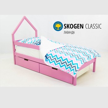 купить Кровать детская домик мини SKOGEN коллекция лаванда.