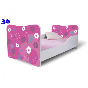 купить Детская кровать Nobiko 140x70 Розовые цветы №36.