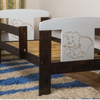 купить Кровать детская от года с перилами Animals Ecco140/70.